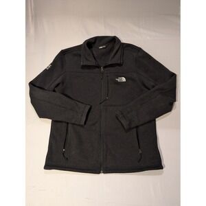 The North Face Mens Large Fleece Jacket Full Zip Black Casual Outdoor Sherpa